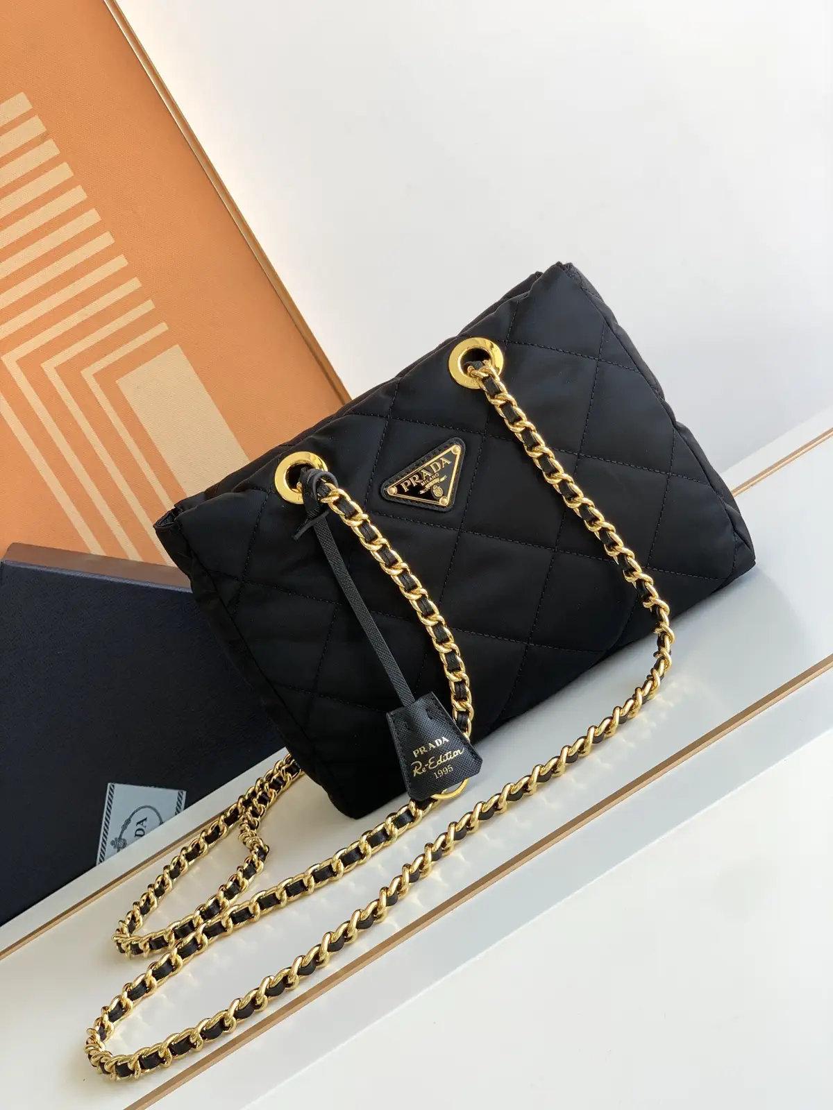 Prada Quilted Nylon Chain Shoulder Bag image 1