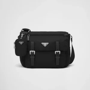 Prada Black Crossbody Bag with Attached Pouch image 1