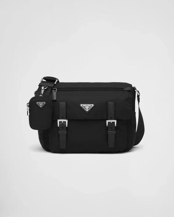 Prada Black Crossbody Bag with Attached Pouch image 1