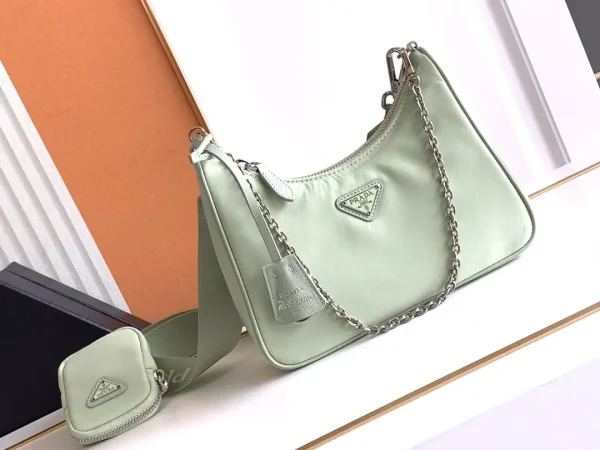 Prada Nylon Hobo Bag with Attached Pouch image 1