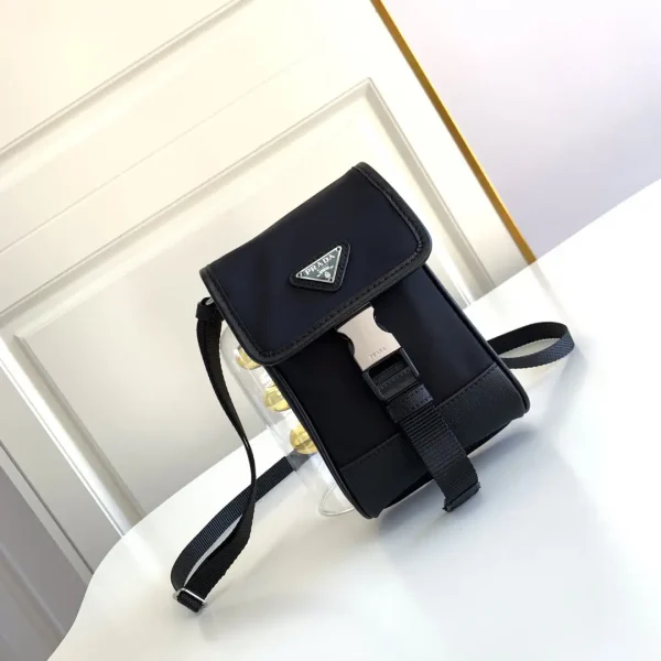 Prada Black Nylon Crossbody Phone Bag image 1