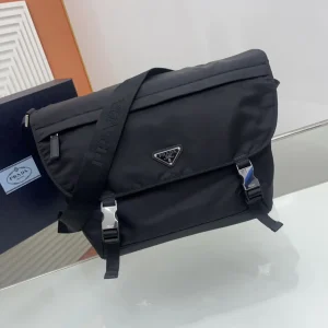 Prada Black Re-Nylon Messenger Bag image 1