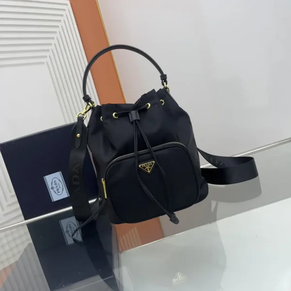 Prada Black Nylon Bucket Bag image 1
