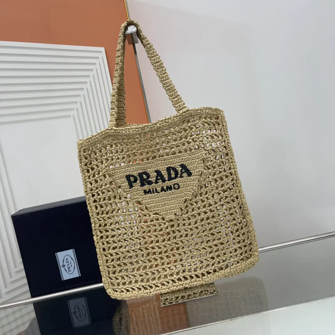 Prada Raffia Tote Bag image 1