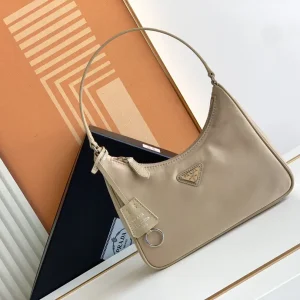 Prada Beige Nylon Hobo Shoulder Bag image 1