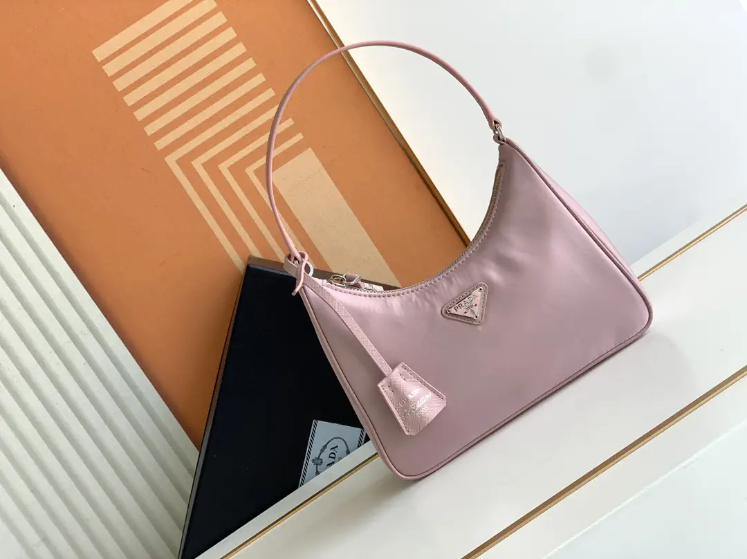 Prada Pink Nylon Hobo Shoulder Bag image 1