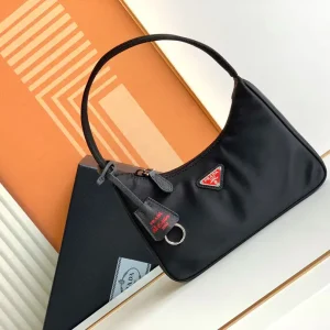 Prada Black Nylon Hobo Shoulder Bag image 1