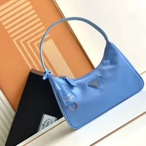 Prada Light Blue Nylon Hobo Shoulder Bag image 1
