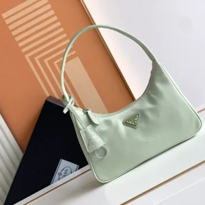 Prada Mint Green Nylon Hobo Shoulder Bag image 1