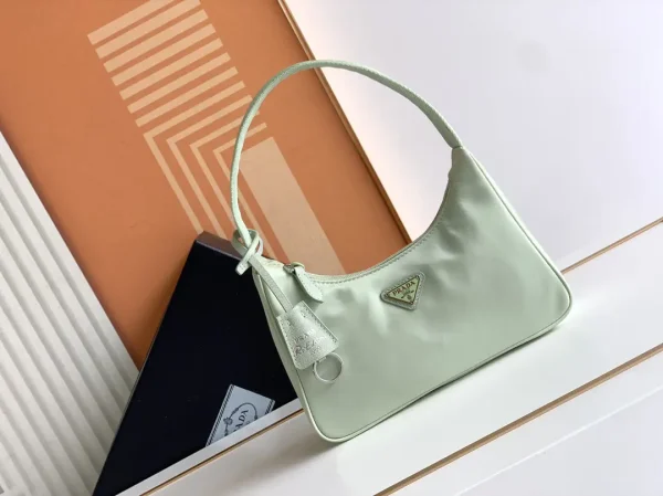 Prada Mint Green Nylon Hobo Shoulder Bag image 1