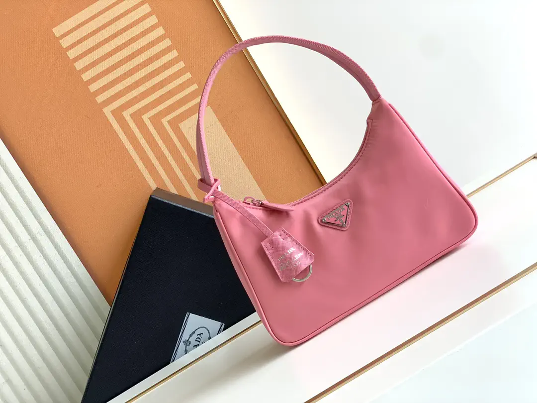 Prada Pink Nylon Hobo Shoulder Bag image 1