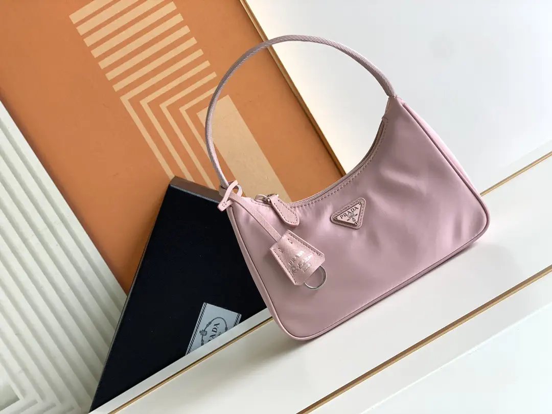Prada Pink Nylon Hobo Shoulder Bag image 1