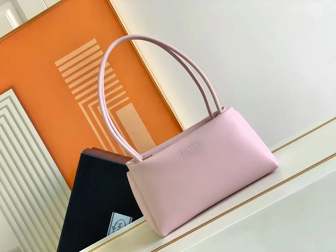 Prada Light Pink Leather Shoulder Bag image 1