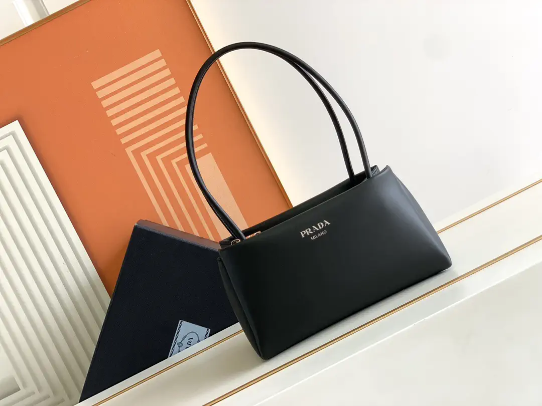 Prada Black Leather Shoulder Bag image 1