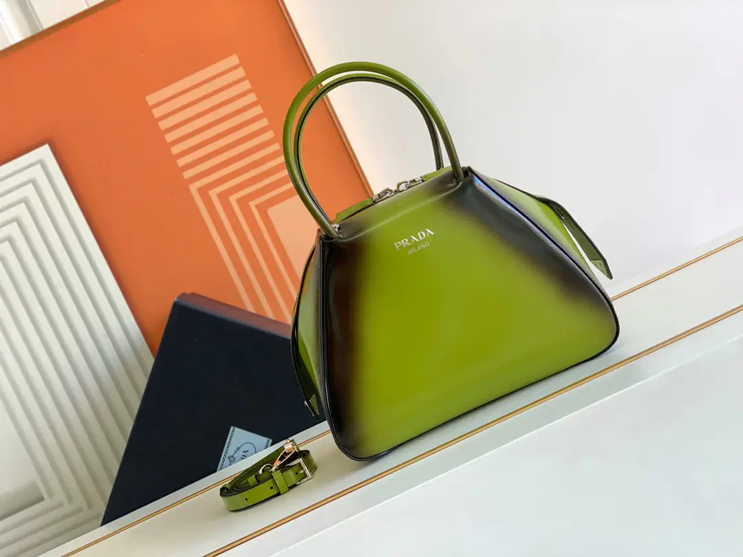 Prada Gradient Green Top Handle Bag image 1