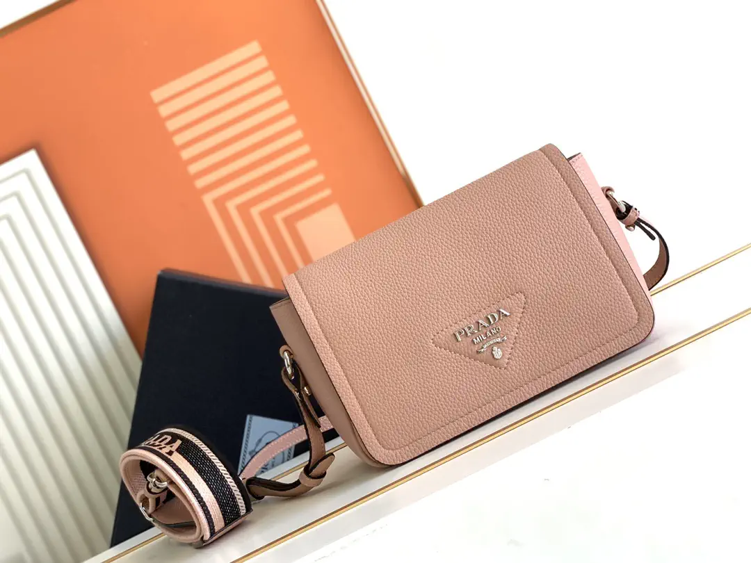 Prada Pink Crossbody Bag with Interchangeable Straps image 1