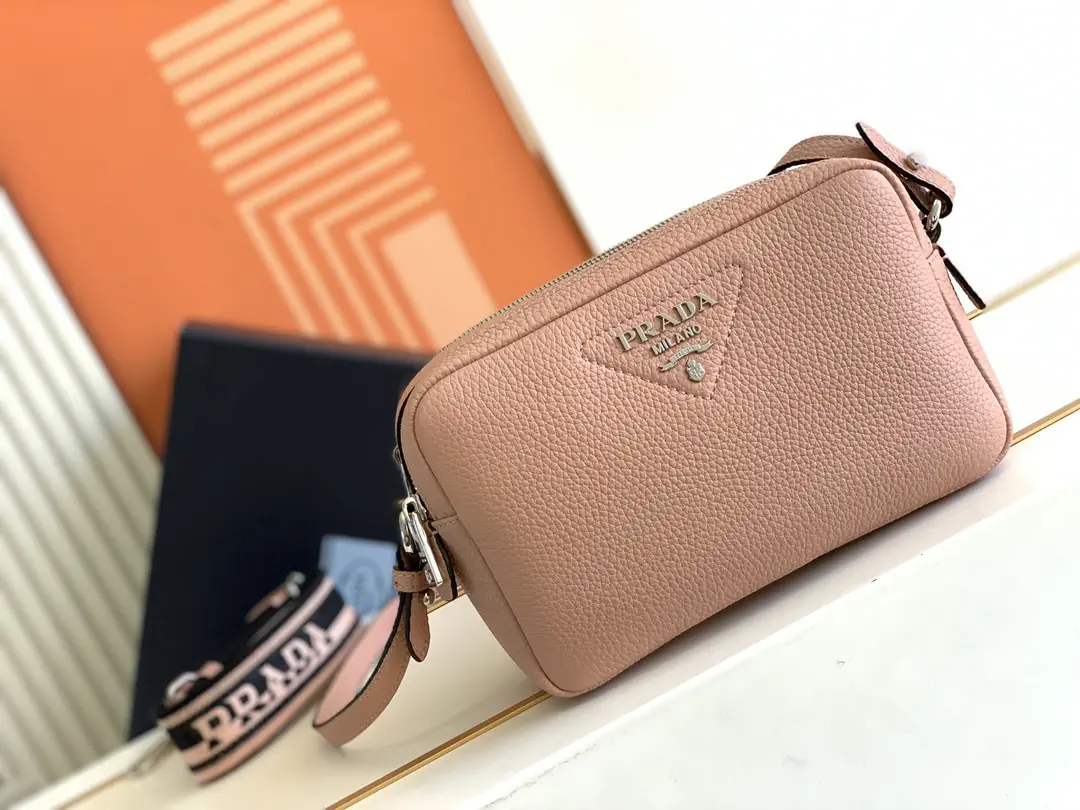 Prada Blush Pink Leather Crossbody Bag image 1