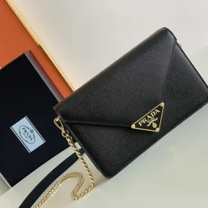 Prada Saffiano Leather Envelope Crossbody Bag image 1