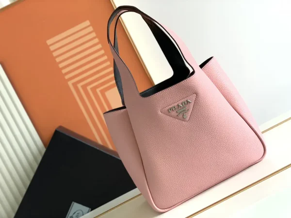 Prada Pink Leather Bucket Bag image 1