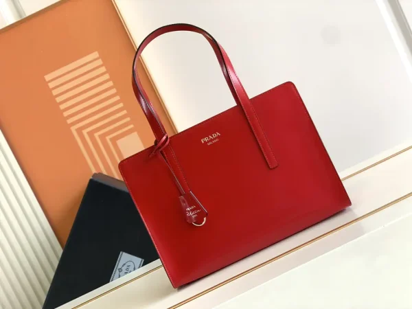 Prada Red Tote Bag image 1