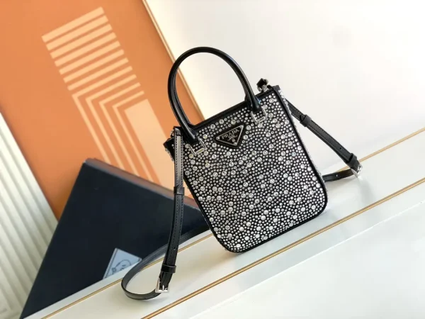 Prada Crystal Embellished Mini Tote Bag image 1