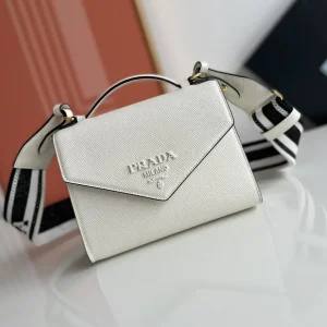 Prada White Saffiano Leather Crossbody Bag image 1