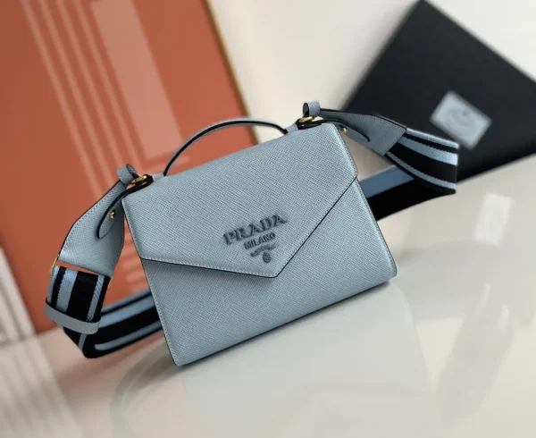 Prada Light Blue Saffiano Leather Crossbody Bag image 1