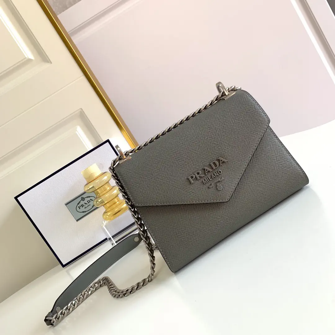 Prada Saffiano Leather Envelope Flap Shoulder Bag image 1
