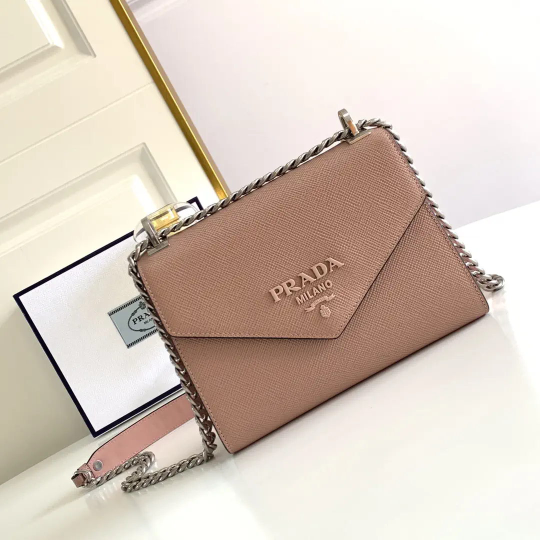 Prada Saffiano Leather Envelope Shoulder Bag image 1