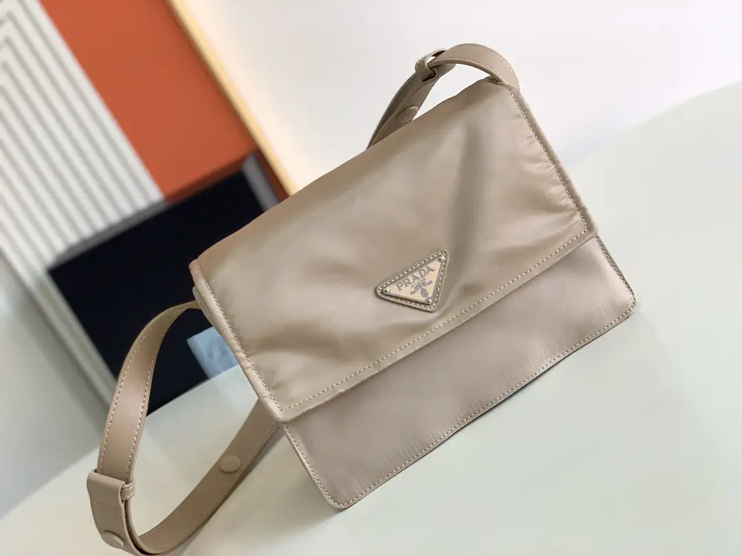 Prada Beige Nylon Mini Messenger Shoulder Bag image 1