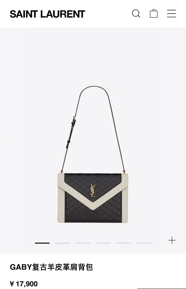 Quilted Two-Tone Shoulder Bag image 1