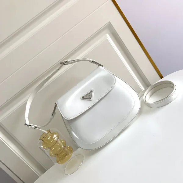 Prada White Flap Shoulder Bag with Dual Straps image 1