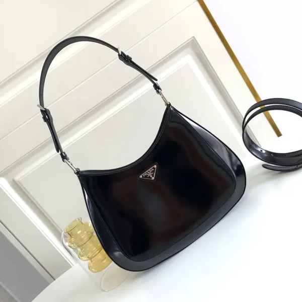 Prada Black Irregular Shaped Shoulder Bag with Interchangeable Straps image 1