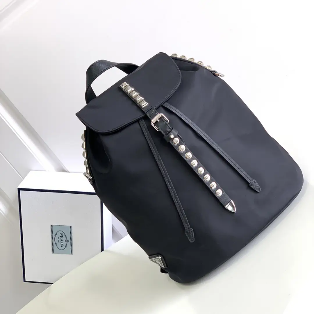 Prada Studded Backpack with Leather Handle image 1