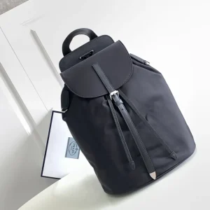 Prada Nylon Backpack with Leather Trim image 1