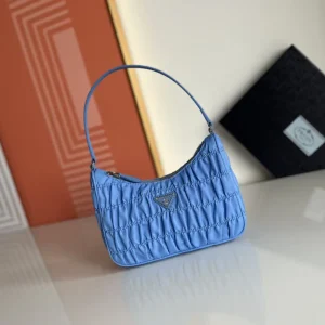 Prada Ruched Nylon Hobo Shoulder Bag image 1