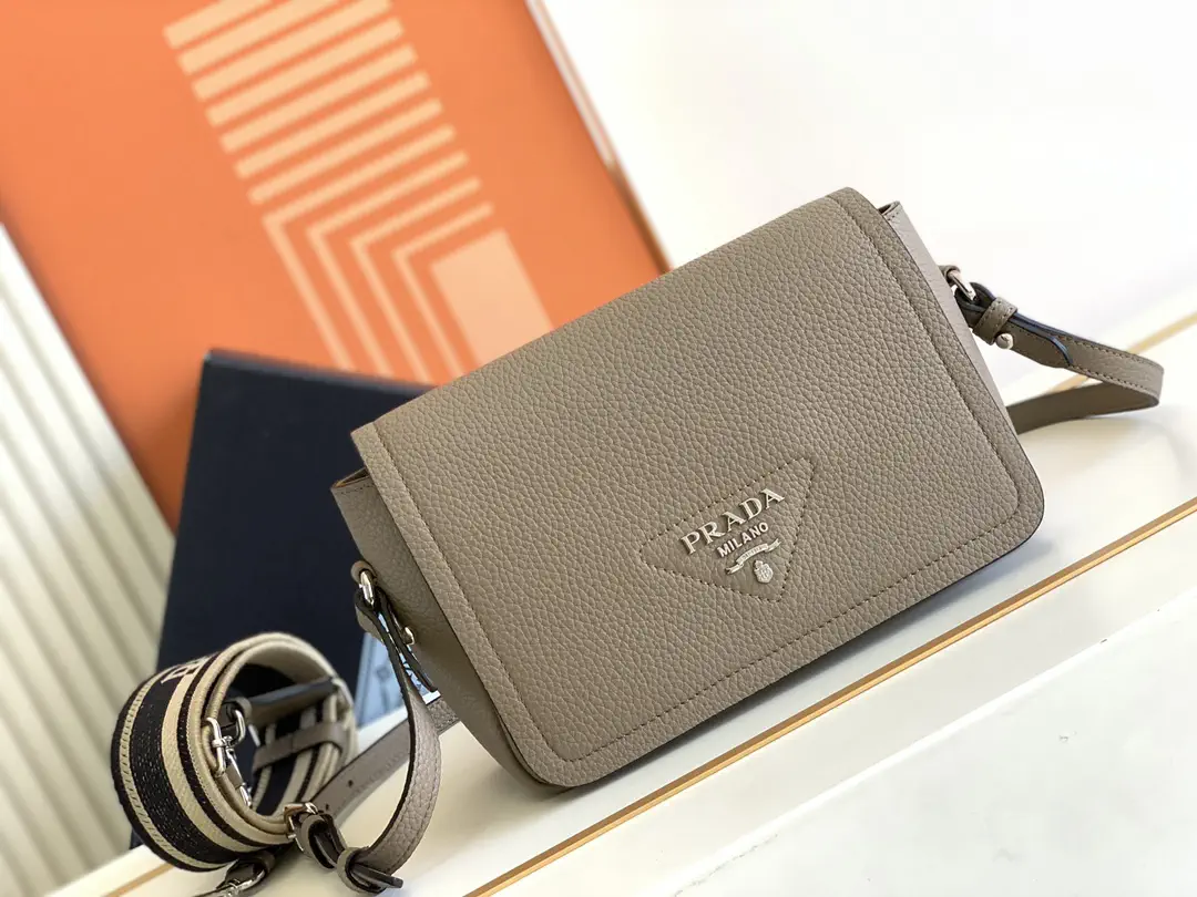 Prada Taupe Crossbody Bag with Interchangeable Straps image 1
