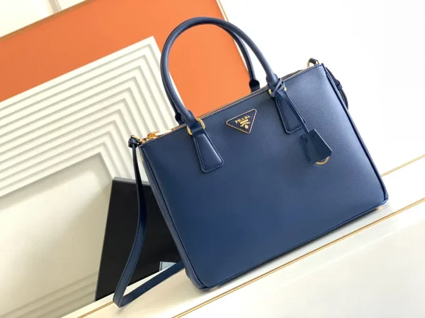 Prada Navy Blue Galleria Top Handle Bag image 1