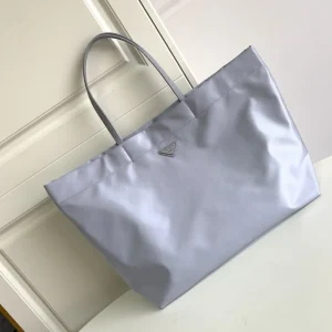 Prada Medium Nylon Tote Bag with Saffiano Leather Handles image 1