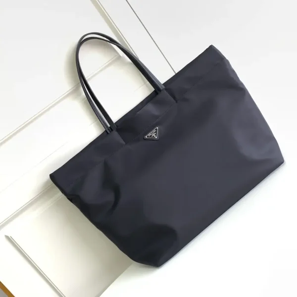 Prada Medium Nylon Tote Bag with Saffiano Leather Handles image 1