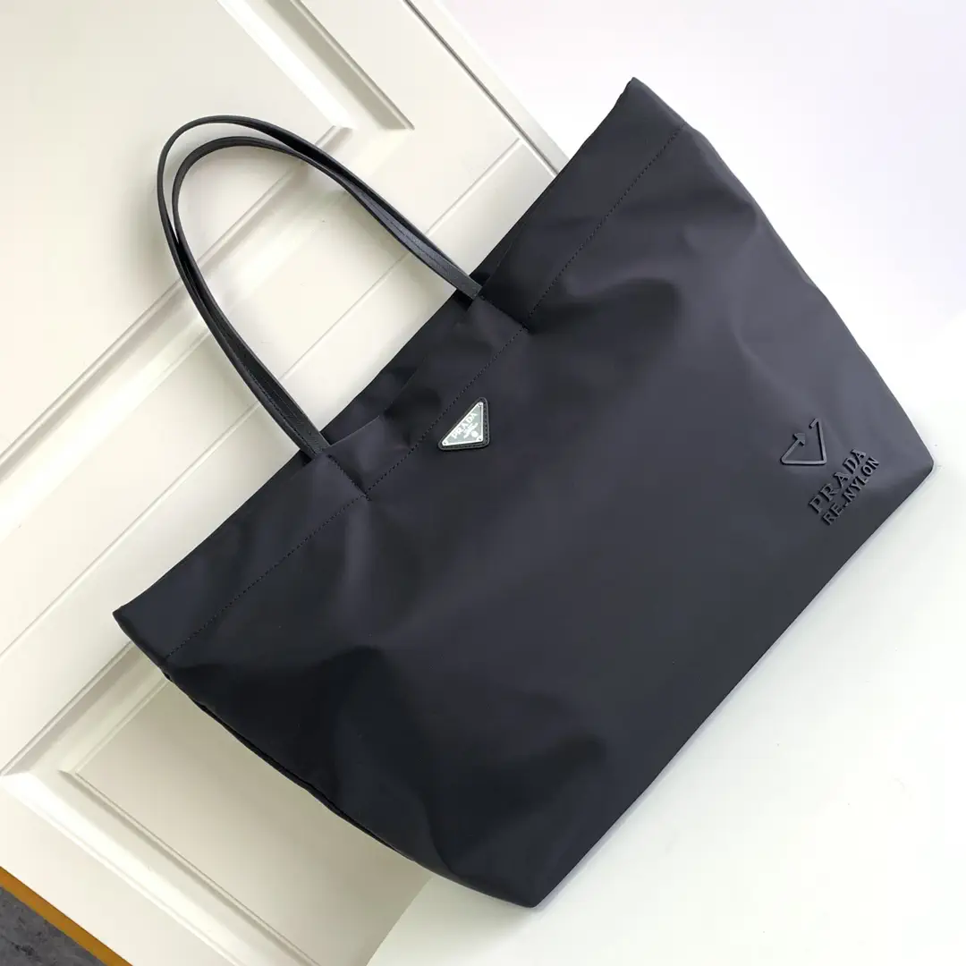 Prada Black Re-Nylon Medium Tote Bag image 1