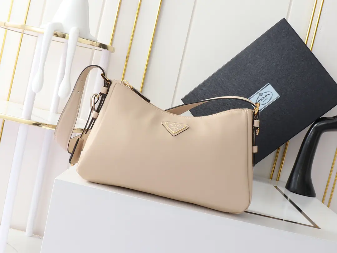 Prada Leather Hobo Shoulder Bag image 1