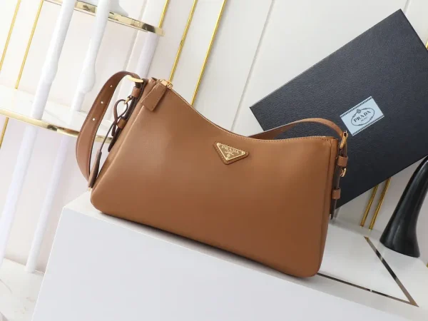 Prada Leather Hobo Shoulder Bag image 1