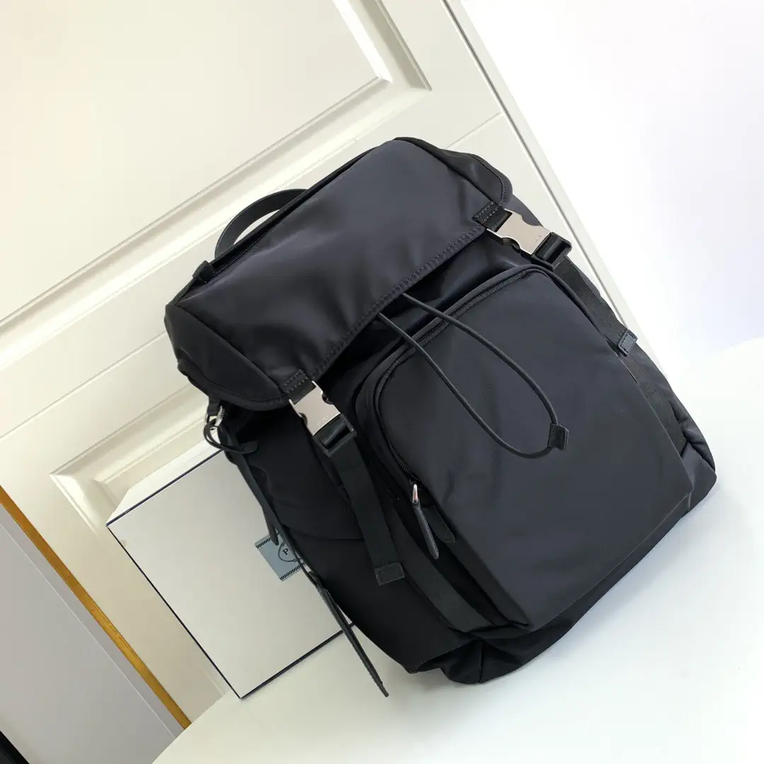 Prada Nylon Backpack with Saffiano Leather Trim image 1