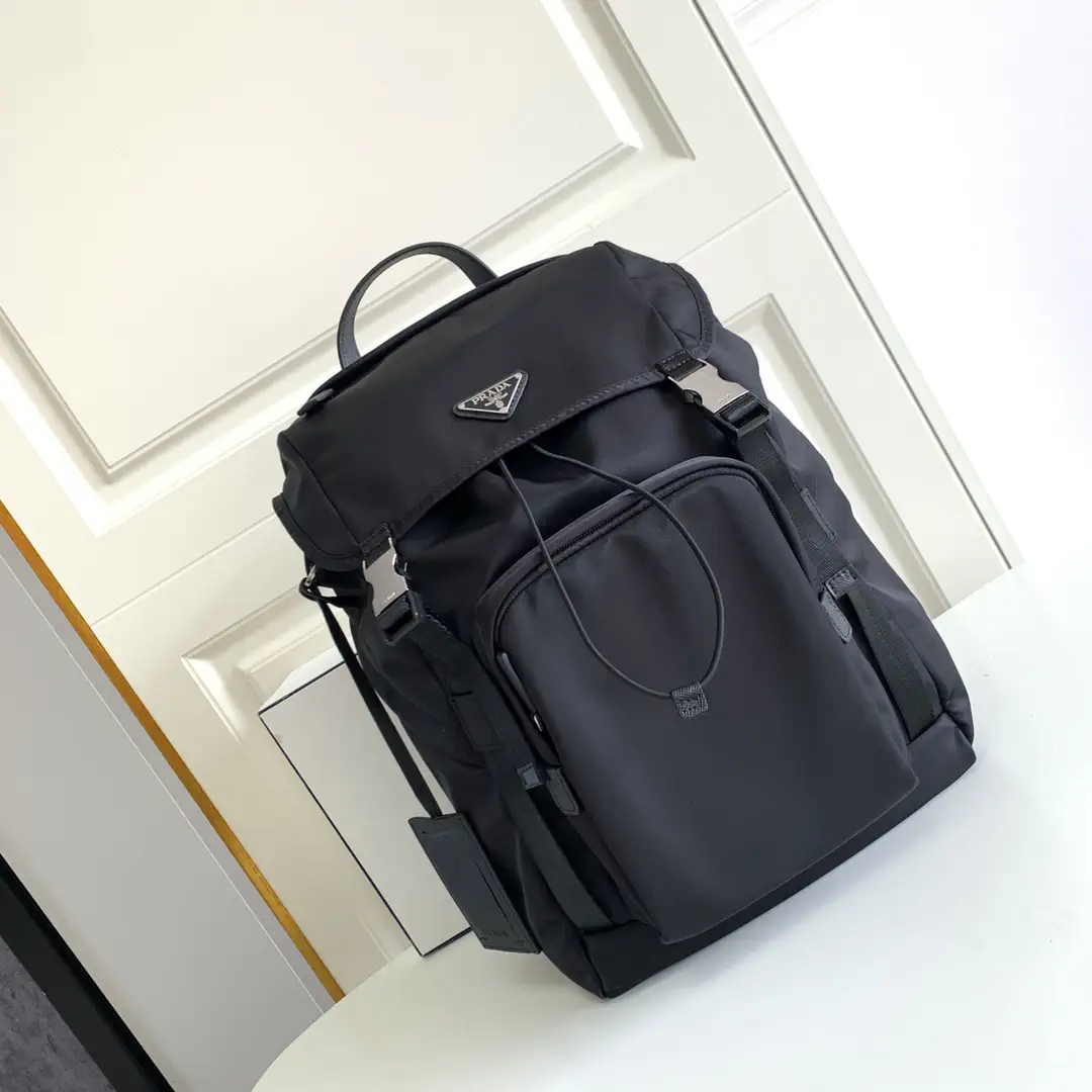 Prada Nylon Backpack with Saffiano Leather Trim image 1