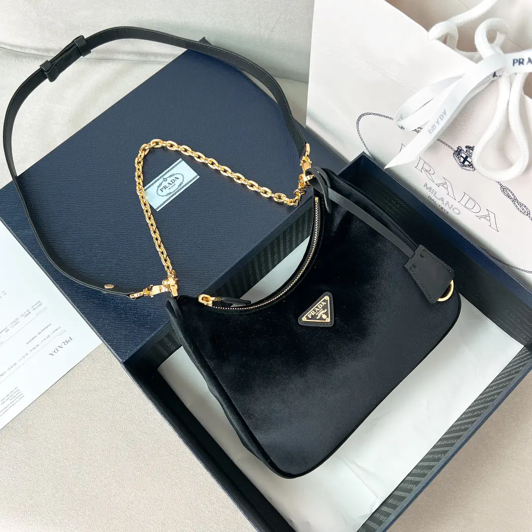 Prada Velvet Hobo Shoulder Bag image 1