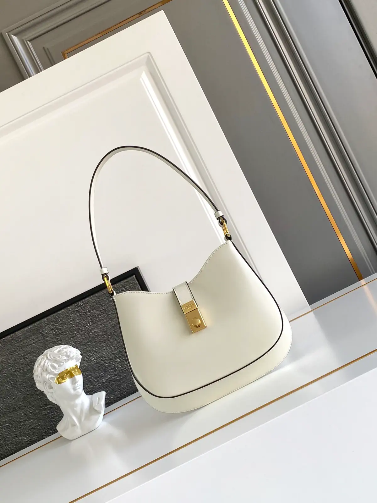Prada Lock Closure Shoulder Bag image 1