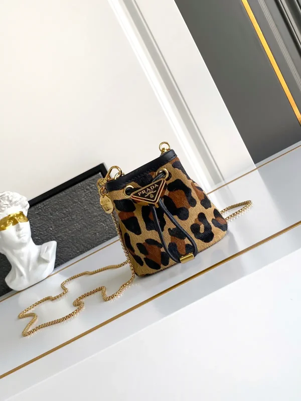 Prada Leopard Print Mini Bucket Bag image 1