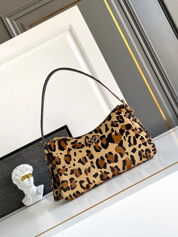 Prada Leopard Print Hobo Shoulder Bag image 1