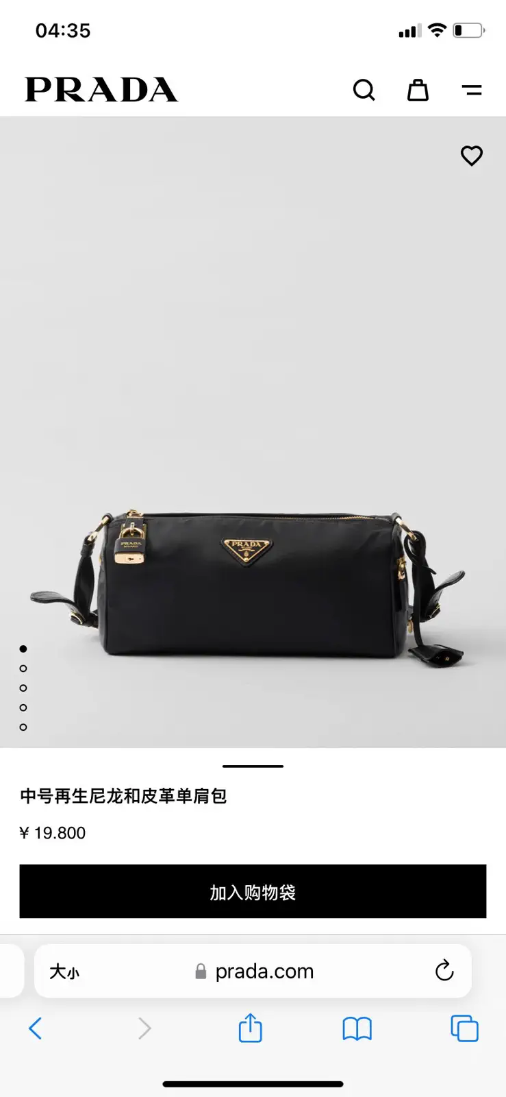 Prada Triangle Logo Shoulder Bag image 1